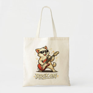 Rock On Gitarre Hund Lustige Rockmusik Tragetasche
