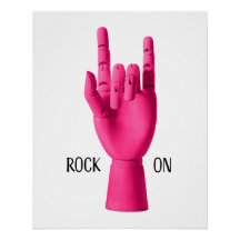 Rock On. Glänzende Poster