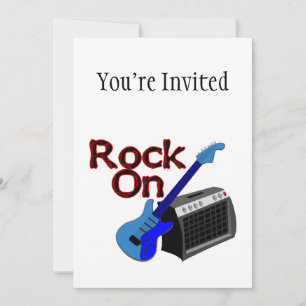 Rock on Guitar & Amp Einladung