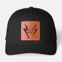Rock On Hand Sign Lightning Bolt Red Burst 