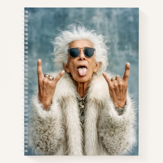 Rock On in Style Notizbuch (Vorderseite)