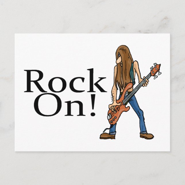 Rock On Postkarte (Vorderseite)