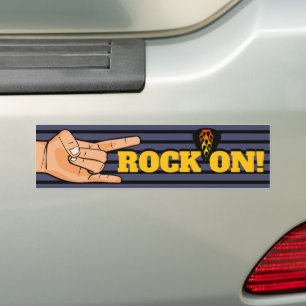 Rock On! Rock and Roll Music Autoaufkleber