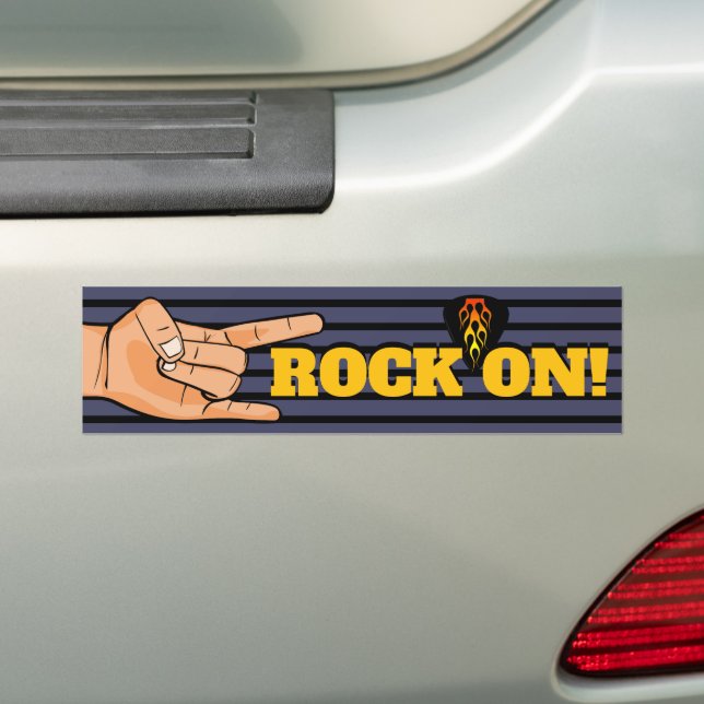 Rock On! Rock and Roll Music Autoaufkleber (Auf Auto)