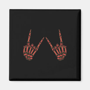 Rock on Rock and Roll Skeleton Hands - für Konzert Magnet