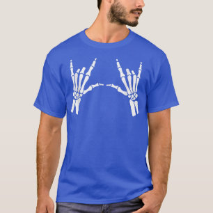 Rock On Rock Star Skeleton Hands Konzert, Cool Hal T-Shirt