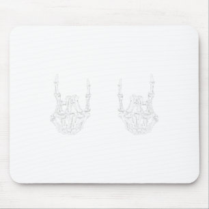 Rock On Rock Star Skeleton Hands Rocker Spaß Hallo Mousepad
