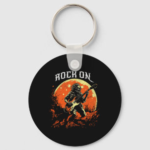 Rock on Skeleton Gitarrenrock und Roll Hall Schlüsselanhänger