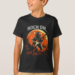 Rock on Skeleton Gitarrenrock und Roll Hall T-Shirt
