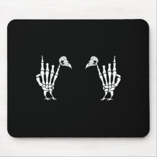 Rock on Skelett Hand Truthahn Halloween Lustig Mousepad
