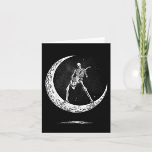 Rock On Skelett Mond Rock And Roll Lustiges Hallow Karte