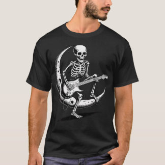 Rock On Skelett Mond Rock And Roll T-Shirt
