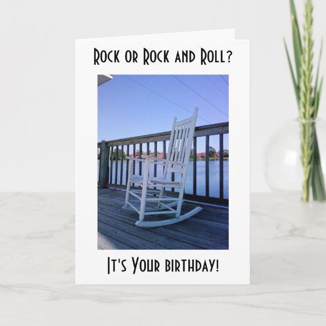 ROCK OU ROCK AND ROLL SUR VOTRE CARTE D'ANNIVERSAI (Devant)