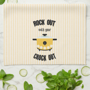 Rock Out mit Crock Out Yellow Geschirrtuch