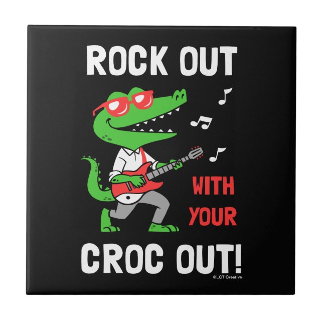 Rock out mit deinem Croc Fliese (Vorderseite)