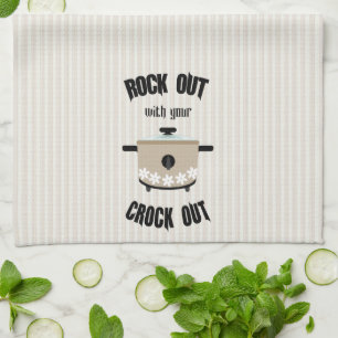 Rock Out mit deinem Crock Out Taupe Beige Geschirrtuch