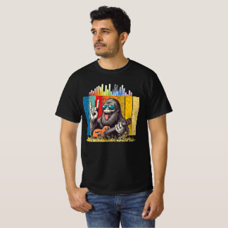 Rock Out mit dem Groove Gorilla – Retro-Musikliebh T-Shirt