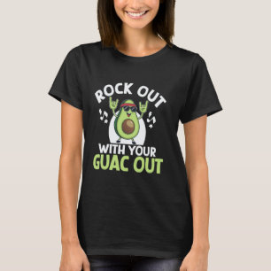 Rock Out With Your Guac Out Lustiger Avocado Vegan T-Shirt