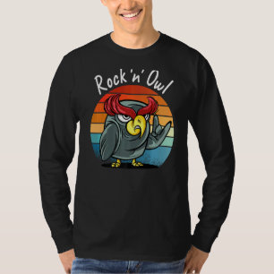 Rock Owl Vintag Devil Horns Rock Music T-Shirt