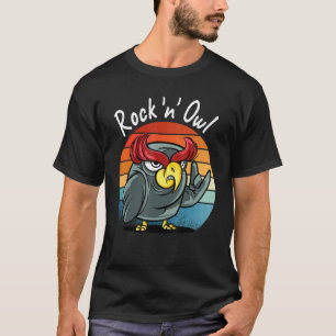 Rock Owl Vintage Teufelshörner Rockmusik T-Shirt