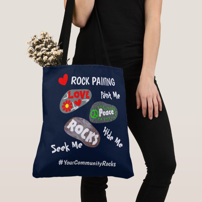 Rock Painting Community Personalisiert Hashtag Tasche (Von Nahem)