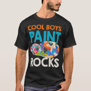 Rock Painting Funny Boys Art Painting Rocks Premi T-Shirt