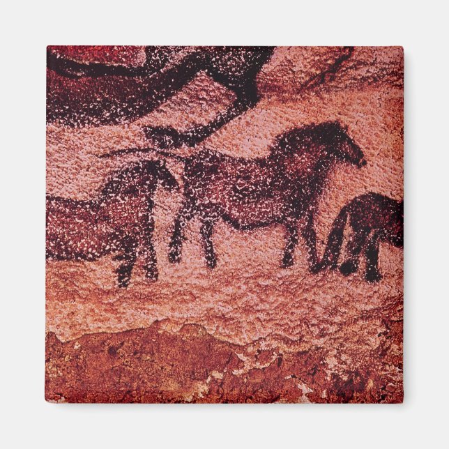 Rock painting of tarpans, um 17000 v. Chr. Magnet (Vorne)