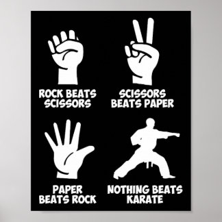 Rock Paper Nothing schlägt Karate Poster