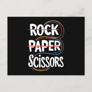Rock Paper Scissan Lesbian Funny Gay Pride LGBT Postkarte