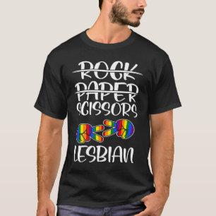 Rock Paper Scissor Lesbian LGBTQ Gay Pride T-Shirt
