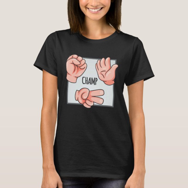 Rock Paper Scissors  Hand Fun Game  for Kids T-Shirt (Vorderseite)