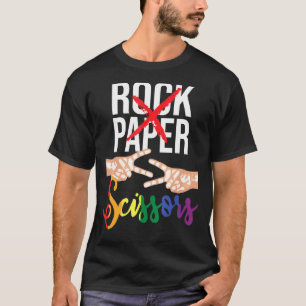 Rock Paper Scissors Lesbian Lgbtq Queer Gay Pride T-Shirt