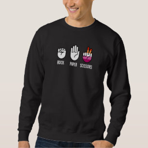 Rock Paper Scissors Lesbische Spaß Joke Pride Matc Sweatshirt