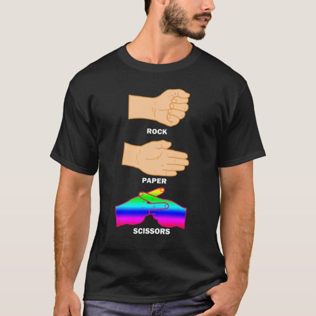 Rock Paper Scissors Lgbtq+ Pride Month Alud T-Shirt (Vorderseite)