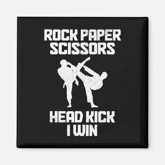 Rock Paper Scissors Taekwondo Karate Magnet (Vorne)
