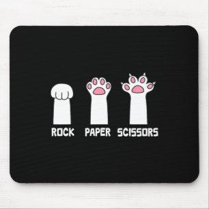 Rock Paper Scissy Cat Paws Game Niedlich Paw Funny Mousepad