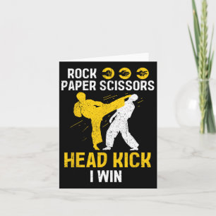 Rock Paper Scissy Headkick Win - Taekwondo Karat Karte