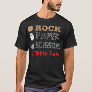 Rock Paper Scissy Table Saw Astronaut Regenbogen p T-Shirt