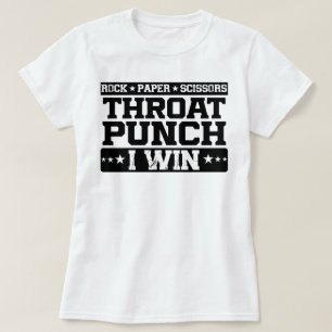 Rock Paper Scissy Throat Punch I Win, Funny T-Shirt