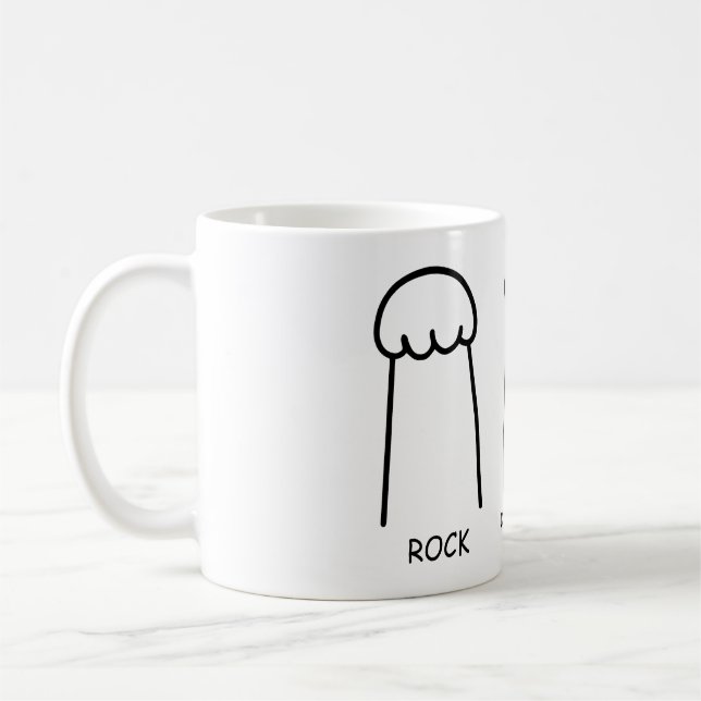 Rock, Papier, Schere Kaffeetasse (Links)