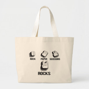 Rock-Papierscheren Emo alternativer Schmutz-Rock Jumbo Stoffbeutel
