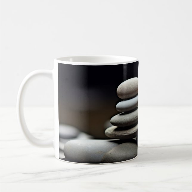 Rock Pebble Sand Tranquil Friedlich Kaffeetasse (Links)