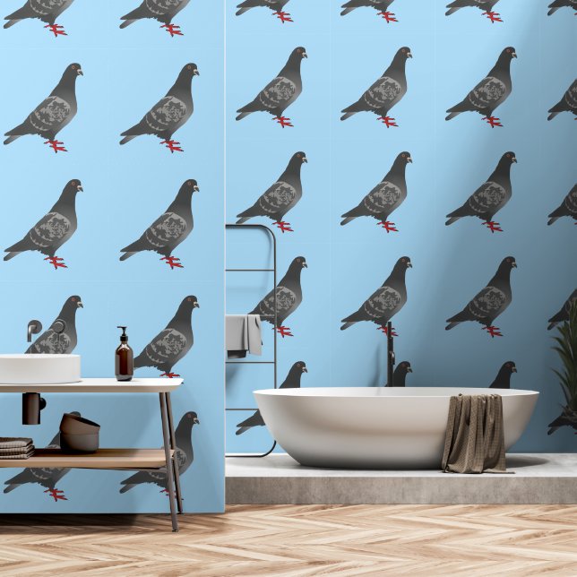 Rock Pigeon on Blue Sky Tapete (Badezimmer)