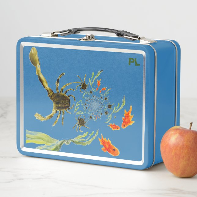 Rock Pool Funny Crabs Fisch Seaside Metall Brotdose (Beispiel)