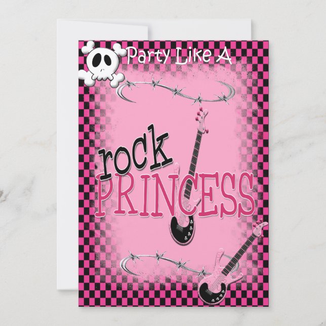Rock Princess - Einladung (Vorderseite)