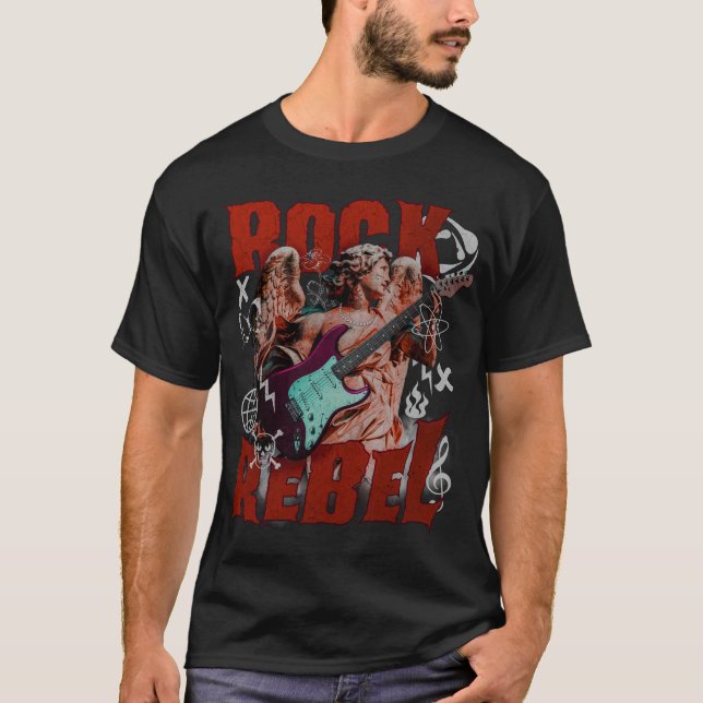 Rock Rebel Angel Gothic Rock Music T - Shirt (Vorderseite)