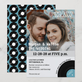 Rock Record Album Concert Style Faire-part de mari