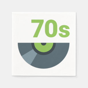 Rock-Record-Musik des 70ers 1970 Serviette