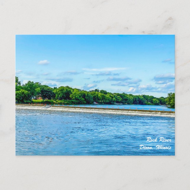 Rock River Dixon Illinois Postcard Postkarte (Vorderseite)