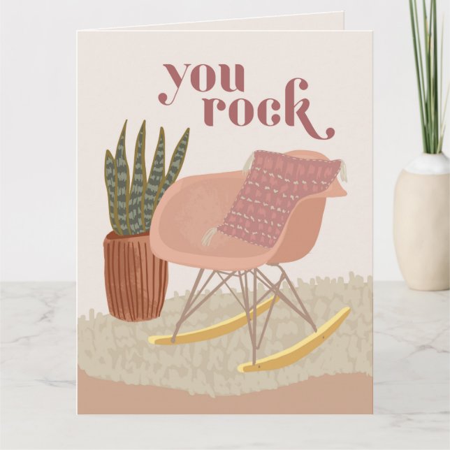 Rock Rocking Chair Valentine's Day Card Karte (Vorderseite)